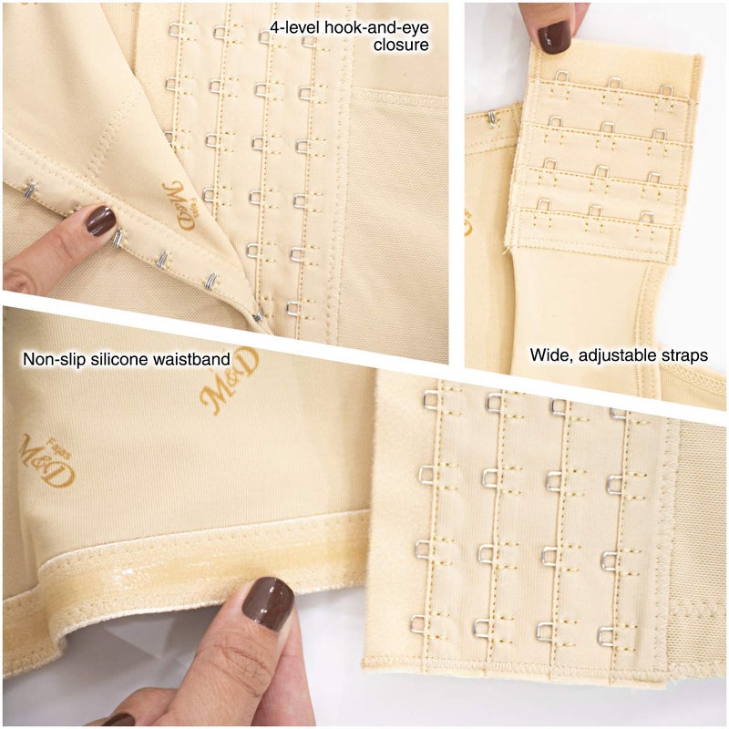 MD M&D 0060 Body Shaper Compression Shirt for Men | Faja Camisilla de Hombres Beige - Image 2